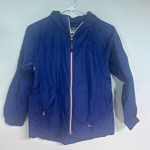 LL Bean Boys Sz 10 Rain jacket Blue